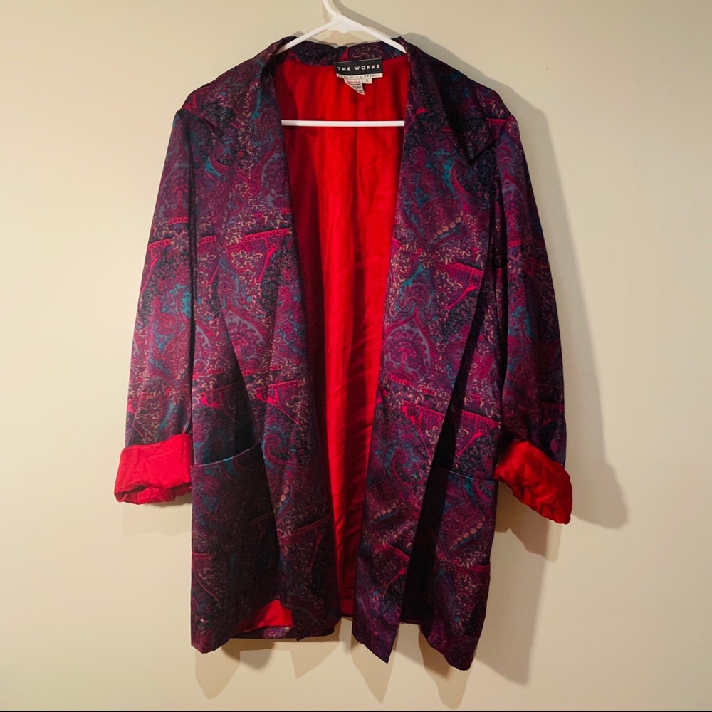 Vintage Silk Paisley Smoking Jacket